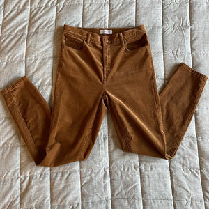 Loft brown high waist skinny corduroy pants. Size 4/27